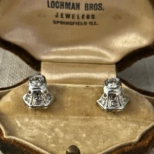 Antique 14k Old Cut Diamond Studs